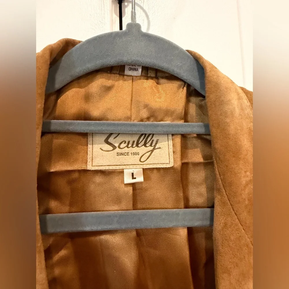 SCULLY‎ Leather Brown Suede Fringe Jacket Size Large